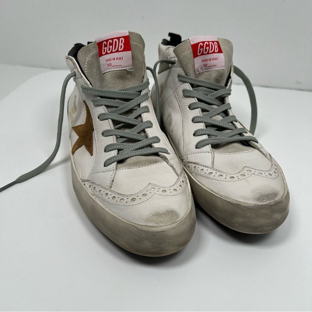 Golden Goose Mid Star Men's Sneakers With Brown Star Size 43